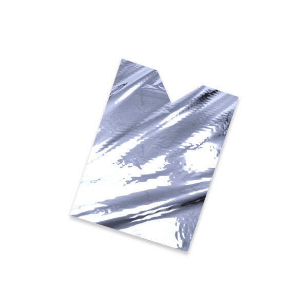 Plastic film vest metallic 50x75 cm  fire retardant - silver