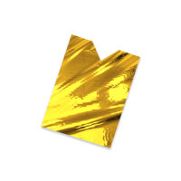 Plastic film vest metallic 50x75 cm  fire retardant - gold