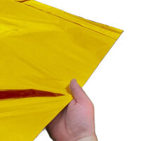 Plastic film vest metallic 50x75 cm  fire retardant - gold