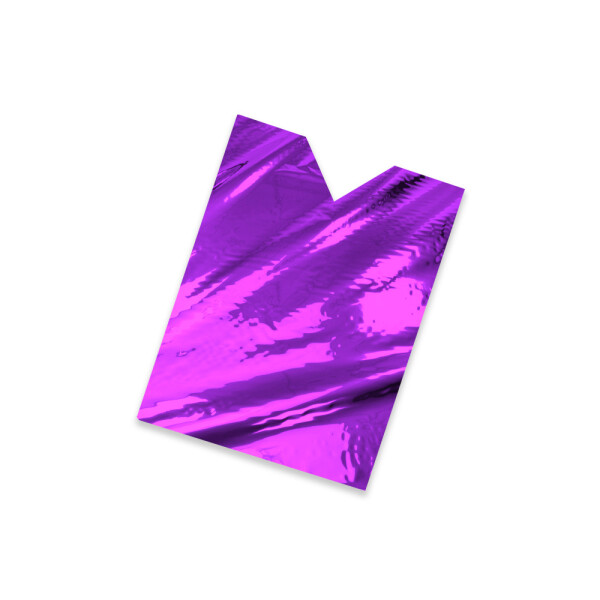 Plastic film vest metallic 50x75 cm  fire retardant - purple