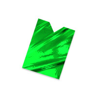Plastic film poncho metallic 75x75 cm  fire retardant - green