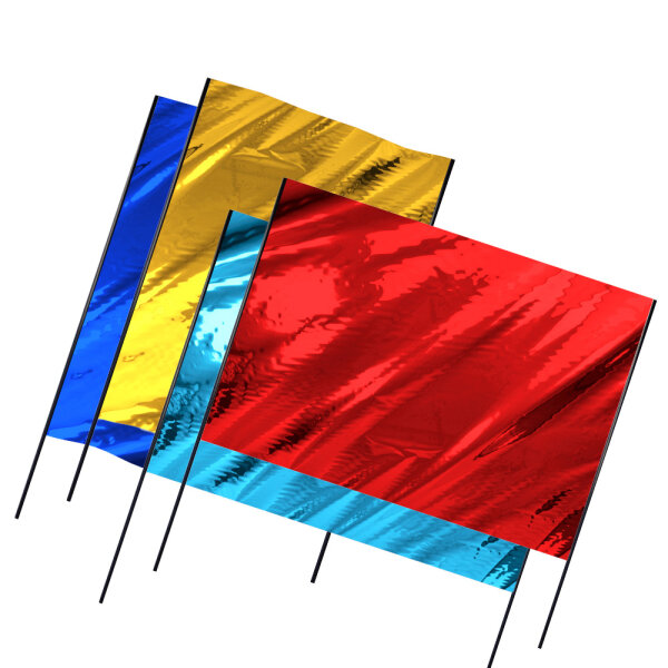 Metallic Plastic film hand banner flame retardant