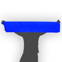 Plastic film scarf  fire retardant 150 x 25cm - blue