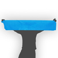 Plastic film scarf fire retardant 150 x 25cm - light blue