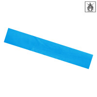 Plastic film scarf fire retardant 150 x 25cm - light blue