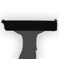 Plastic film scarf fire retardant 150 x 25cm - black