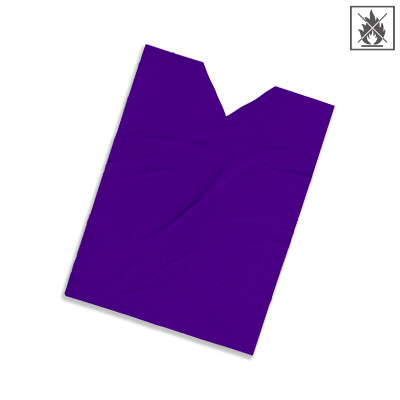 Plastic film vest standard fire retardant - 75x75cm - purple