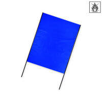 Plastic film hand banner fire retardant 75x90cm (upright format) - blue