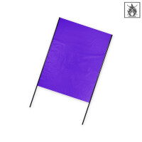 Plastic film hand banner fire retardant 75x90cm (upright format) - purple