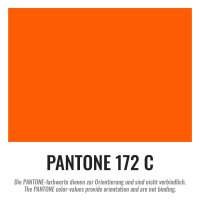 Plastic film hand banner fire retardant 75x90cm (upright format) - orange