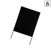 Plastic film hand banner fire retardant 75x90cm (upright format) - black