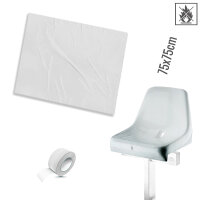 Plastic film cover fire retardant 75x75cm - white