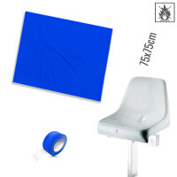 Plastic film cover fire retardant 75x75cm - blue