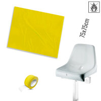 Plastic film cover fire retardant 75x75cm - yellow