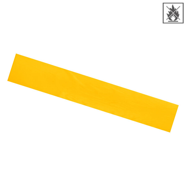 Plastic film scarf fire retardant 150x50cm - yellow