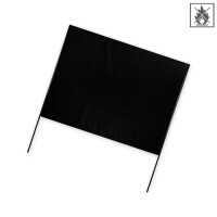 Plastic film hand banner fire retardant 90x75cm (horizontal format) - black