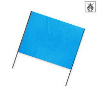 Plastic film hand banner fire retardant 90x75cm (horizontal format) - light blue