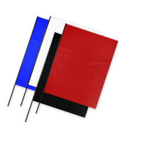 Plastic film flag (upright format) Yellow 75x50