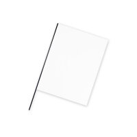 Plastic film flag fire retardant (upright format) Blue 75x50