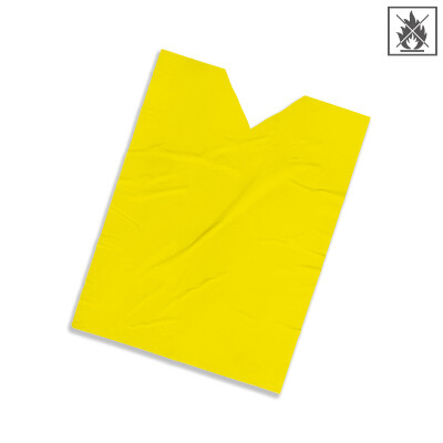 Plastic film vest standard fire retardant - 50x75cm - yellow