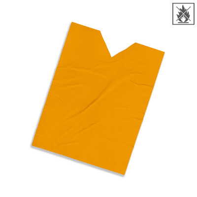 Plastic film vest standard fire retardant - 50x75cm - orange
