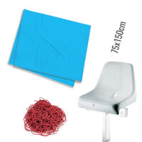 Plastic film seat cover double 75x150cm - light blue