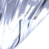 Metallic plastic film roll standard 1,5x30m - silver