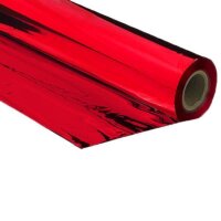 Metallic plastic film roll premium fire retardant 1,50x30m - red