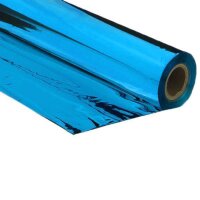 Metallic plastic film roll standard 1,5x200m - light blue