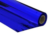 Metallic plastic film roll premium fire retardant 1,50x30m - blue