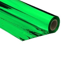 Metallic plastic film roll premium fire retardant 1,50x10m - green