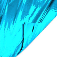 Plastic film scarves metallic 150x50cm Light Blue