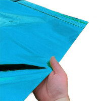 Plastic film scarves metallic flame retardant 150x50cm - light blue
