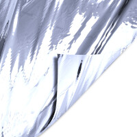 Plastic film scarves metallic flame retardant 150x50cm - silver