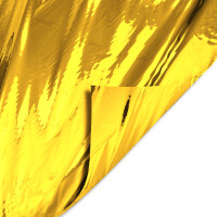Metallic plastic film roll premium fire retardant 1,50x100m - gold
